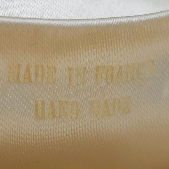 Vintage Handmade in France Evening Purse Clutch Bag Gold Mesh Beaded MOP Clasp - Picture 8 of 11